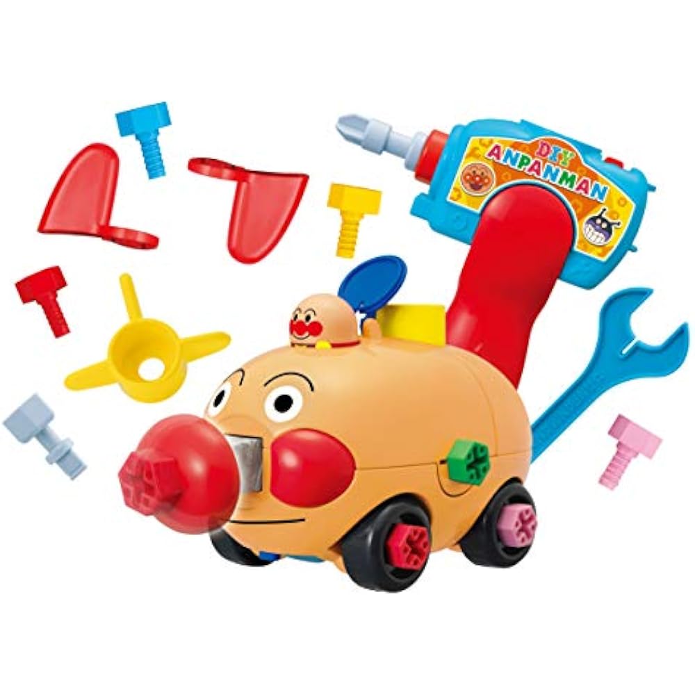 Anpanman Kumitate DIY Tobidase Nose Punch! Screw screw Anpanman