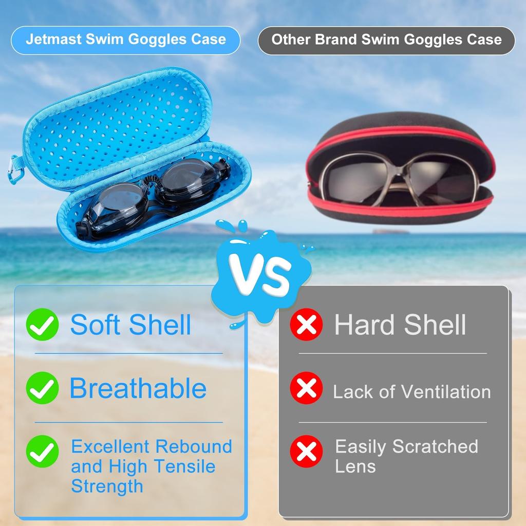 Venkovní úložný box na plavecké brýle Úložný box na plavecké brýle Prodyšné lehké pouzdro na brýle EVA dutá vodotěsná krabička