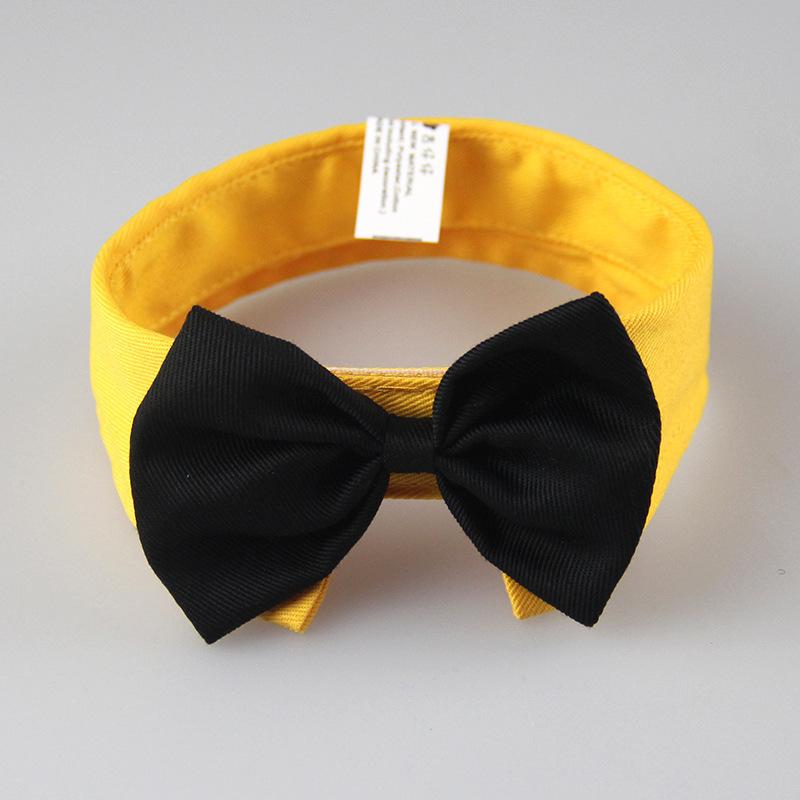 

Pet Dog Cat Bow Tie Adjustable Collar Necktie Bowknot Necklace Dogs Accessories Pet Holiday Wedding Decoration Accessories L жёлтый