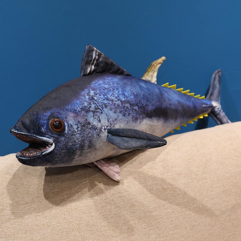 Fish Plush Toy Tuna Cartoon Shape Soft Stuffed Animal For Kids And Babies