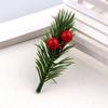 20/5pcs Christmas Red Berry Pine Cone Holly Branches Artificial Pine Needles Xmas Tree Ornament Home Decoration DIY Wreath Gift