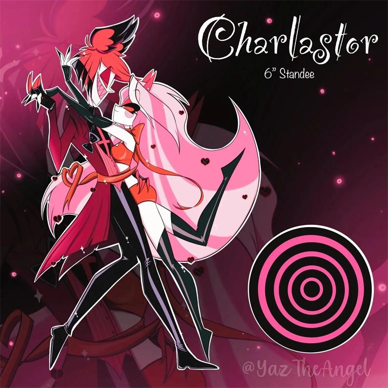 Hazbin Hotel Angel Dust Vaggie Husk Vox Adam Valentino Alastor Custom Acrylic Stand Desktop Ornament Festival Gift