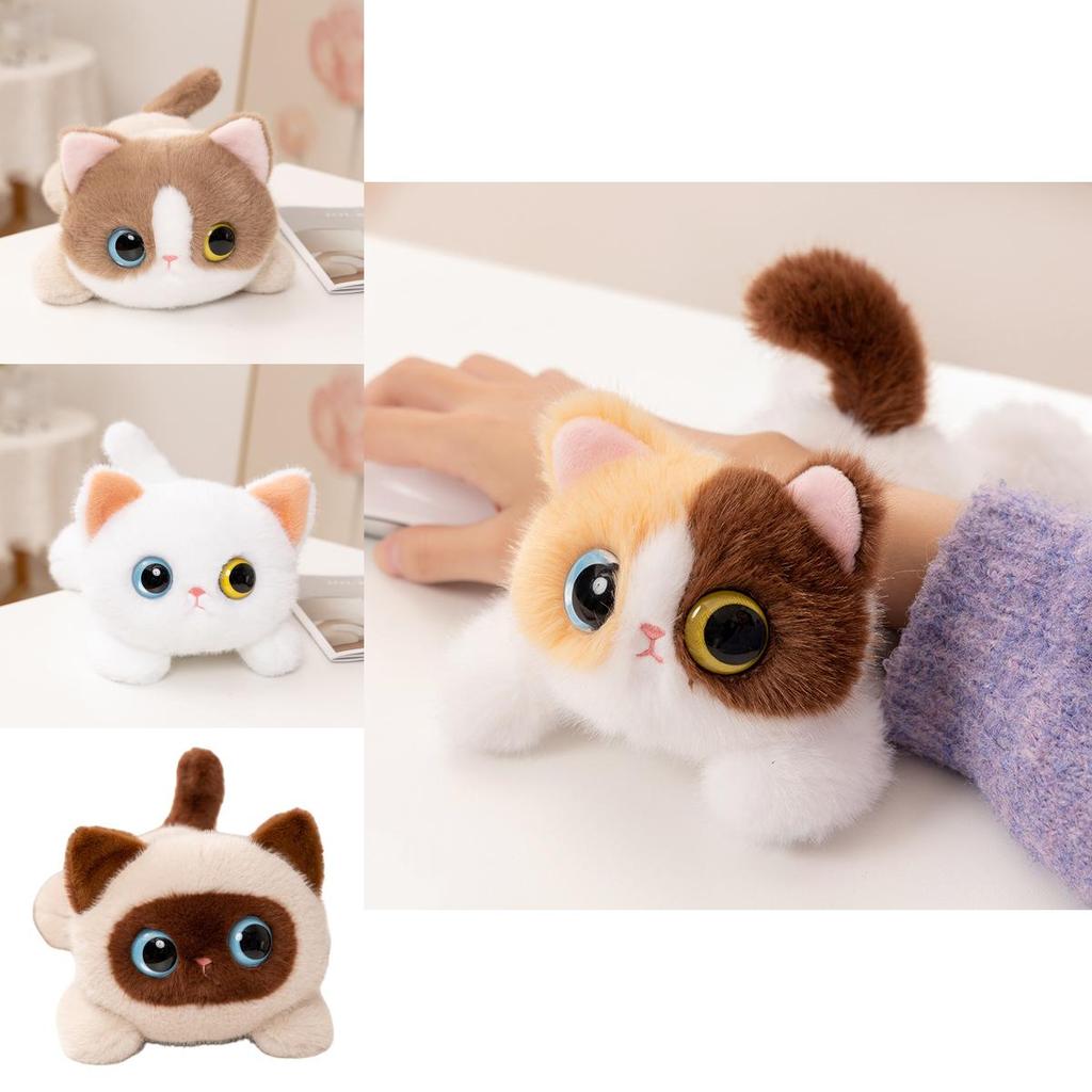 Siamese Cat Stuffed Animal Plush Toy With Ultra Soft Short Pile For Kids Room