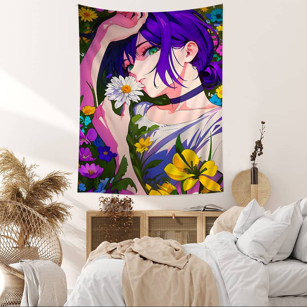

Anime Chainsaw Man Reze Arc Cartoon Tapestry Wall Hanging Decoration Household Home Decor 74x94cm(29x37in)