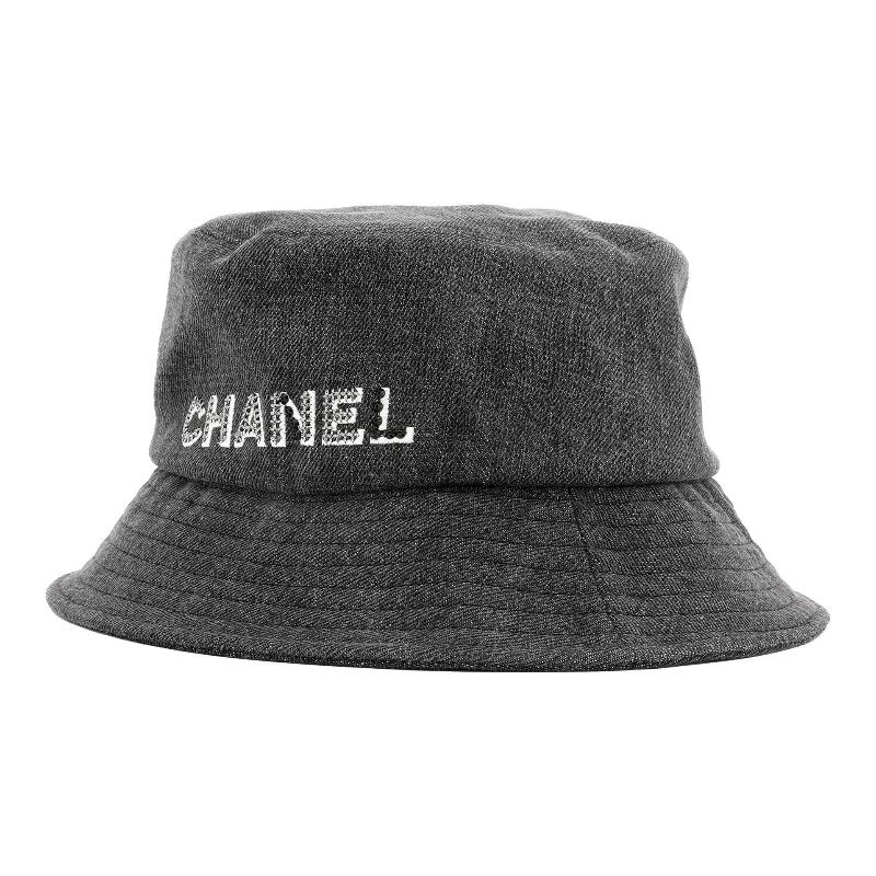 

CHANEL letter logo cotton cotton fisherman hat same style for men and women чорний