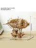 Diy Wooden 3D Puzzle Assembly Airship Mechanical Model Decompression Toy 3D Stereo Model Handmade Desktop Ornament Steam Toy