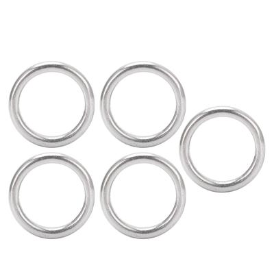 5PCS Welded O Ring Stainless Steel Marine Grade Round Ring for Sailing Diving Luggages4x20mm