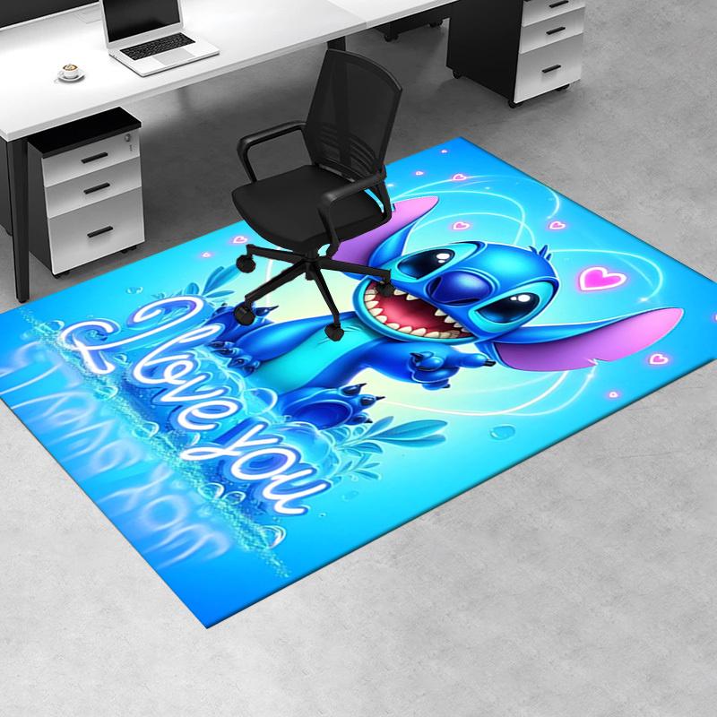 Office Rug Stitch, Love theme 3D Printed Anti-Slip Rug-Machine Washable for Living Room