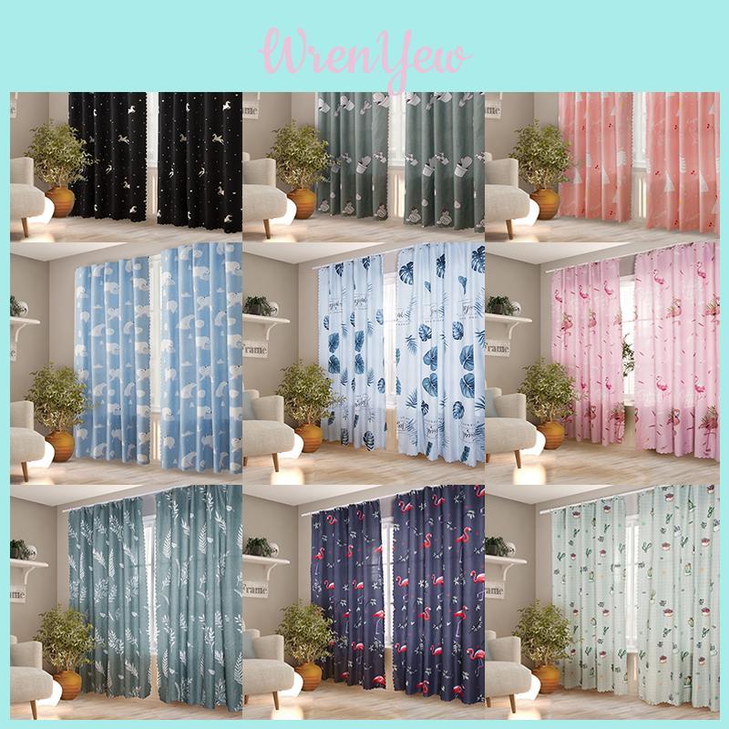 Elegant Nordic Style Sunshade Blackout Curtain With Durable Velcro Panel