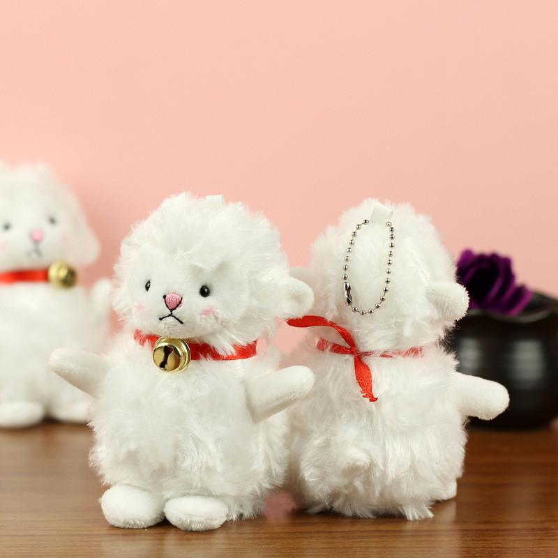 Lovely Sheep Bell Plush Keychain Unique Lamb Figure Cute Keyring For Fashionable Girls