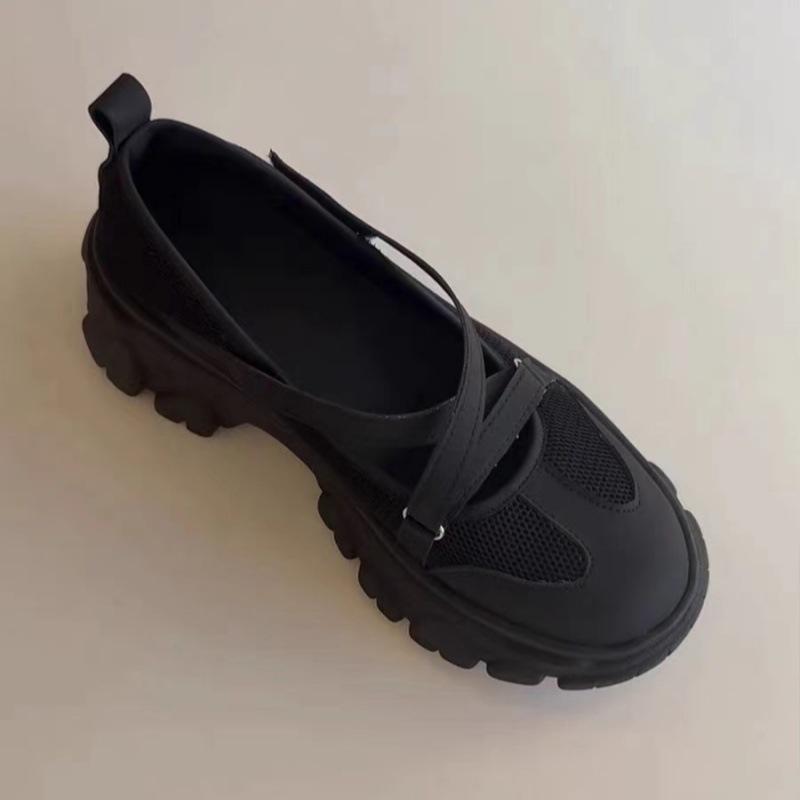 

Версия Keep~ Ретро туфли Мэри Джейн на толстой подошве, увеличивающие рост, с круглым носком, универсальные, с перекрестным ремешком, кожаные в балетном стиле, маленькие кожаные туфли 40 чёрный