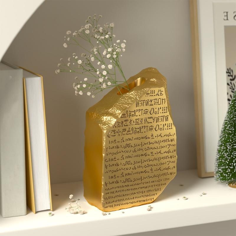 Egyptian Stone Sculpture Silicone Vase Molds for Epoxy Resin Flower Vase Gypsum Silicone Molds for Flower Arrangement X3UC