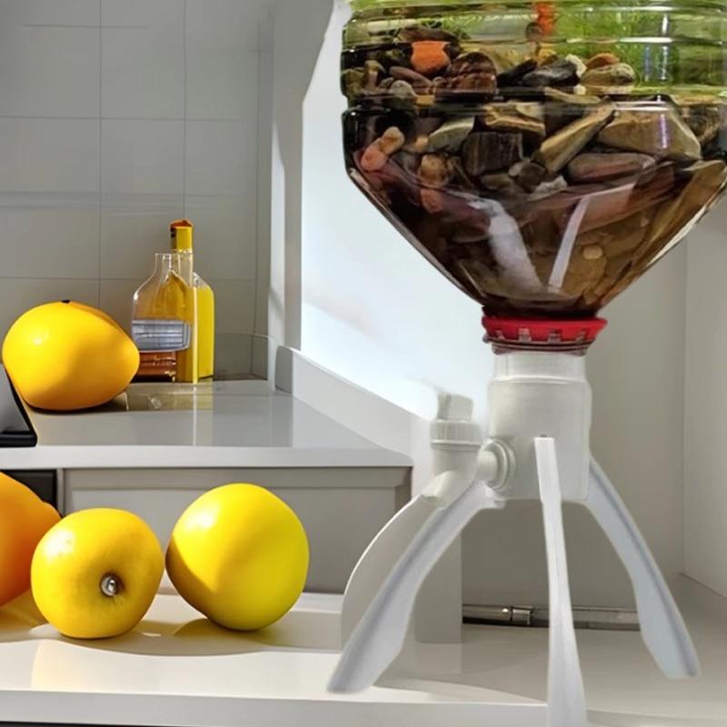 Water Bottle Holder Stand Inverted Dispenser Bracket Water Bottle Faucet Outlet Organizer for Home Office Space-Saving Storage R