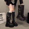 But Knee Boots Women's Thick Legs 2025 New Autumn and Winter Black Thin Boots Small Thick-soled High Knight Boots