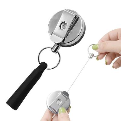 Heavy Duty Pencils Anti Lost Rope Stainless Steel Retractable Pen Pull Holder   Carpenter