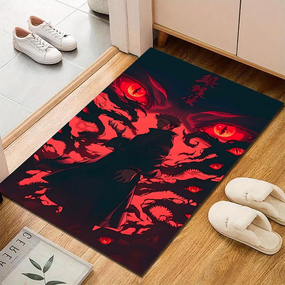 Dark Warrior Amid Red-Eyed Chaos Patterned carpet, suitable as a non slip play mat for the living room and bedroom sofa