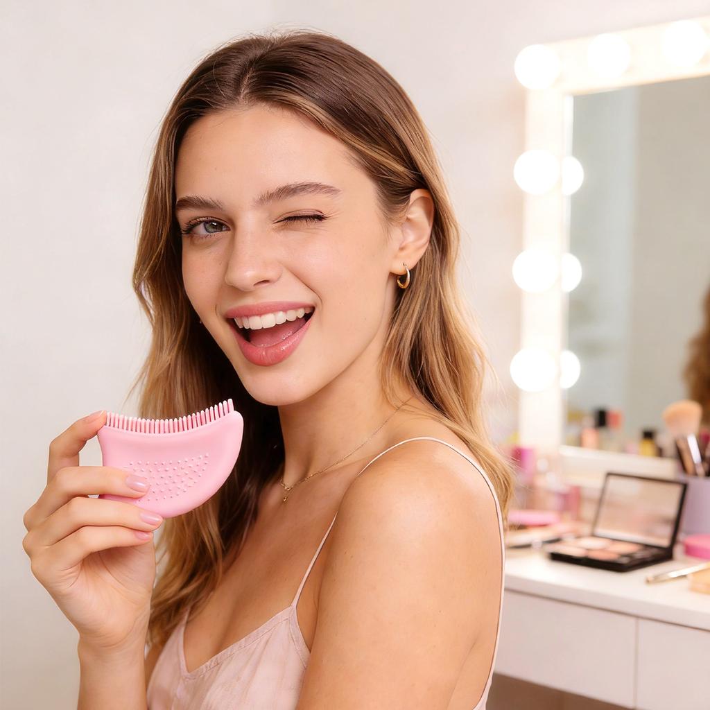 New Lymphatic Face Brush - Dry Brushing Face Massager For Lymphatic Drainage, Chin & Jawline Sculpting - Ergonomic Skin Fit Design To Reduce Puffiness