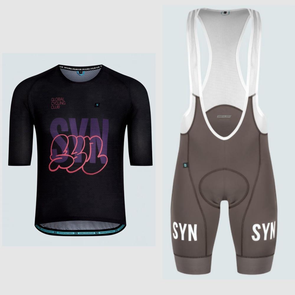 Short Sleeve Cycling Set with Bib Shorts Bicycle Sports MTB Kit