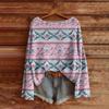 Women's Fashion Long Sleeve Christmas Snowman Snowflake Print Jacket Cardigan