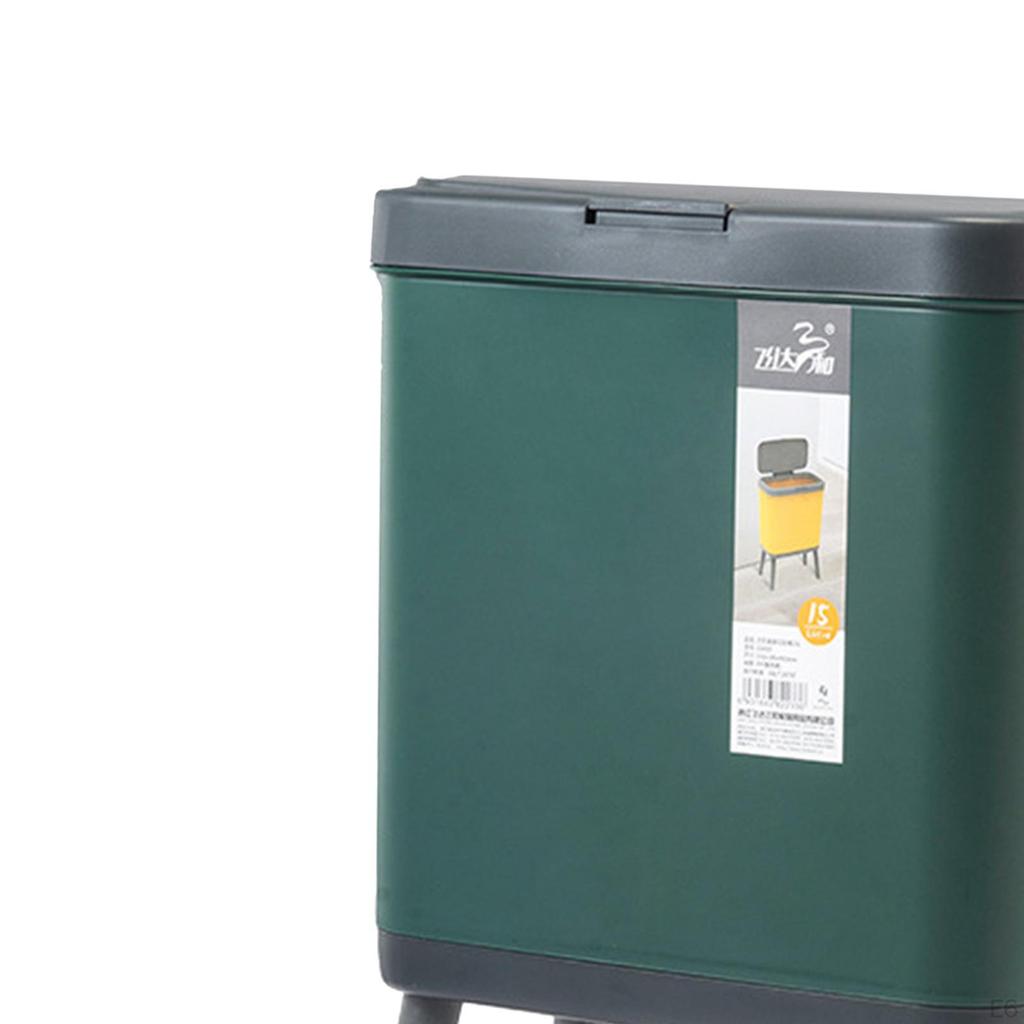 15L Kitchen Trash Car RV Office Dustbin Compost Bucket Living Room Bedroom Waste Bins