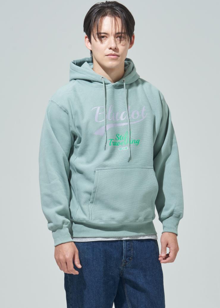 Blue Dot Graphic Print Hoodie_Gn (Men) 100
