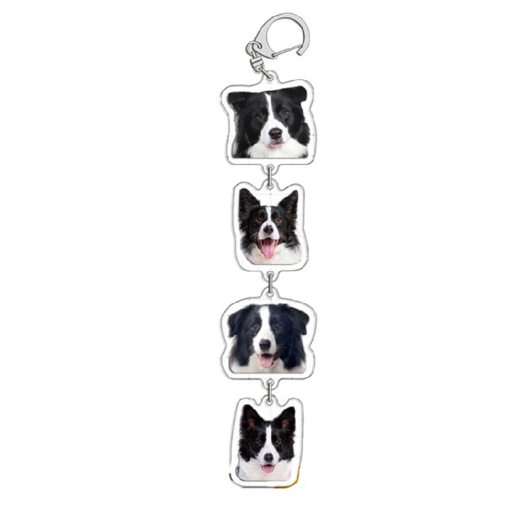 Cartoon Dog Bag Pendant Lovely Animal Shaped Keychains Acrylic Keyring Ornaments
