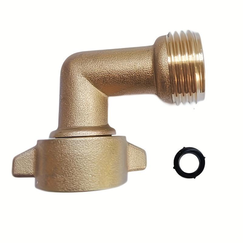 1pc 90 Degree RV Outdoor Garden Water Hose Hose Elbow Connector, Eliminate The Pressure Of RV Water Hose, Lead Free Solid Brass