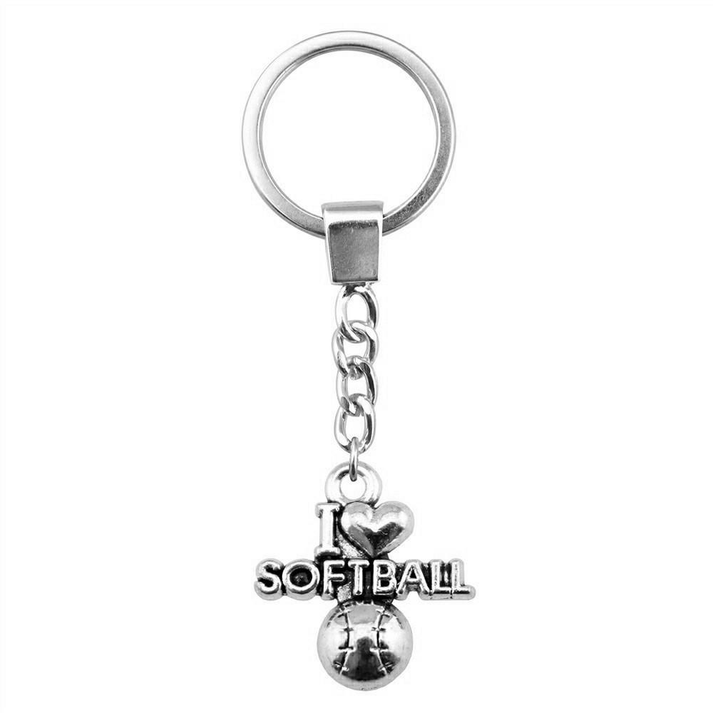Minimalist Tags Heart Keychain Text Love Theme Key Ring 30mm Ring