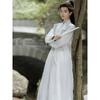 Chinese Song Dynasty Style Hanfu For Men, Two-color Cross-collar Martial Arts Embroidery Suit