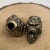 Roaring Gorilla Brass Knife Bead EDC Outdoor DIY Accessories Woven Lanyard Pendant Jewelry Punk Bracelet Charms