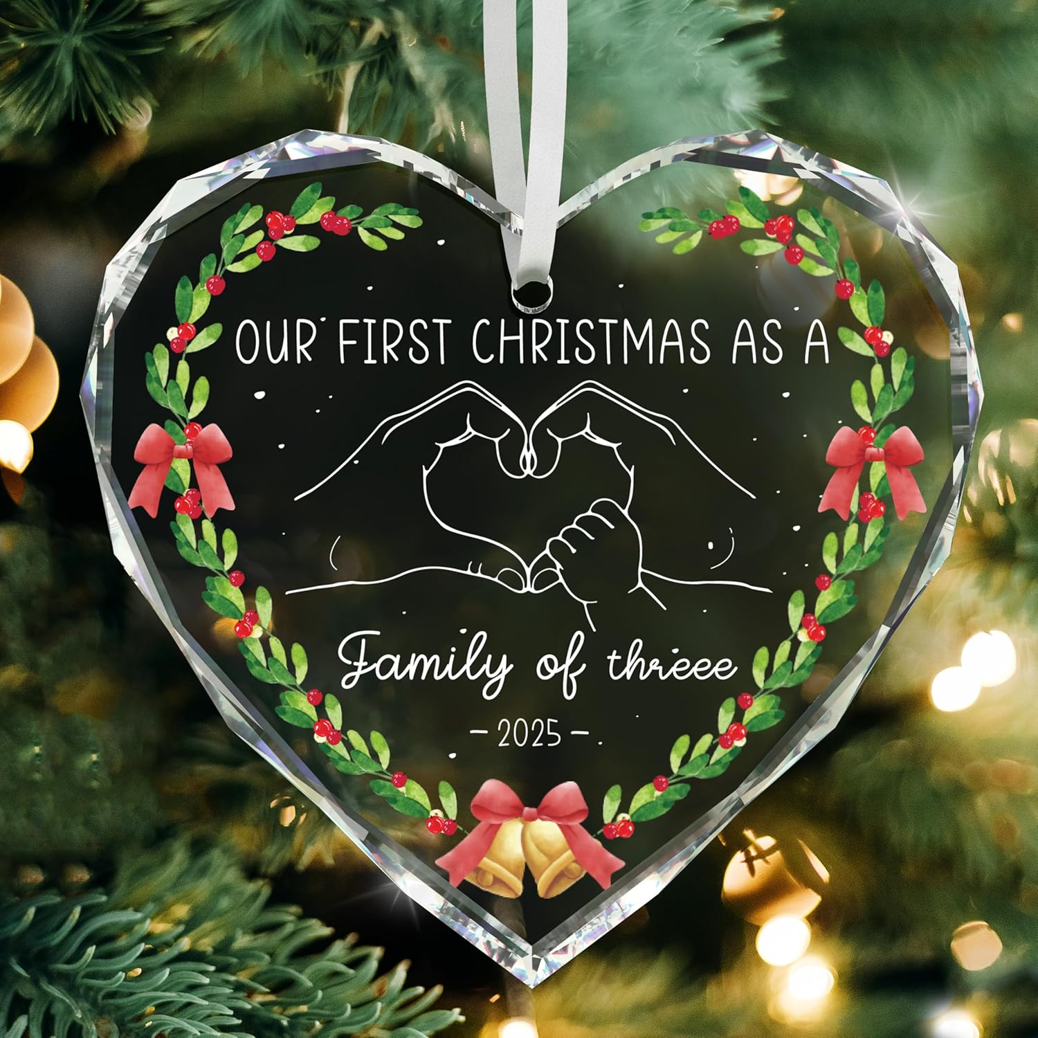 Thank You Gifts for Women Men, It Takes a Village Glass Ornament, Xmas Gifts for Boss Daycare Provider Teacher Babysitter Friends Boss - DP02 Christmas 02