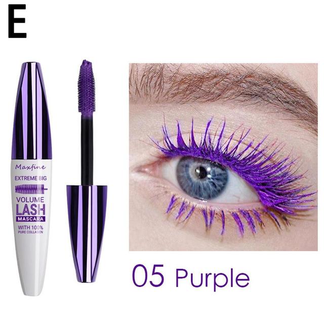 5D Silk Fiber Mascara Lash Color Mascara Waterproof Rimel 3D Mascara Ögonfransförlängning Tjock förlängande ögonfransar Kosmetisk