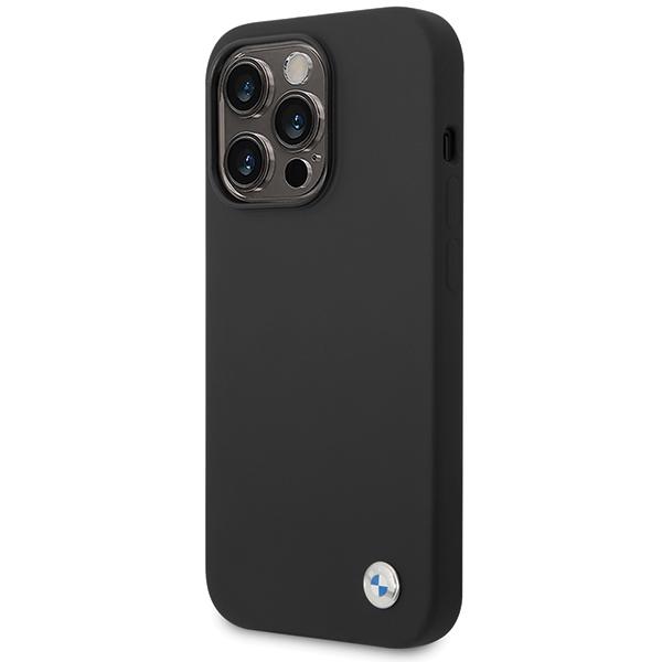 Etui do iPhone 15 Pro BMW Silicone Metal Logo Czarne