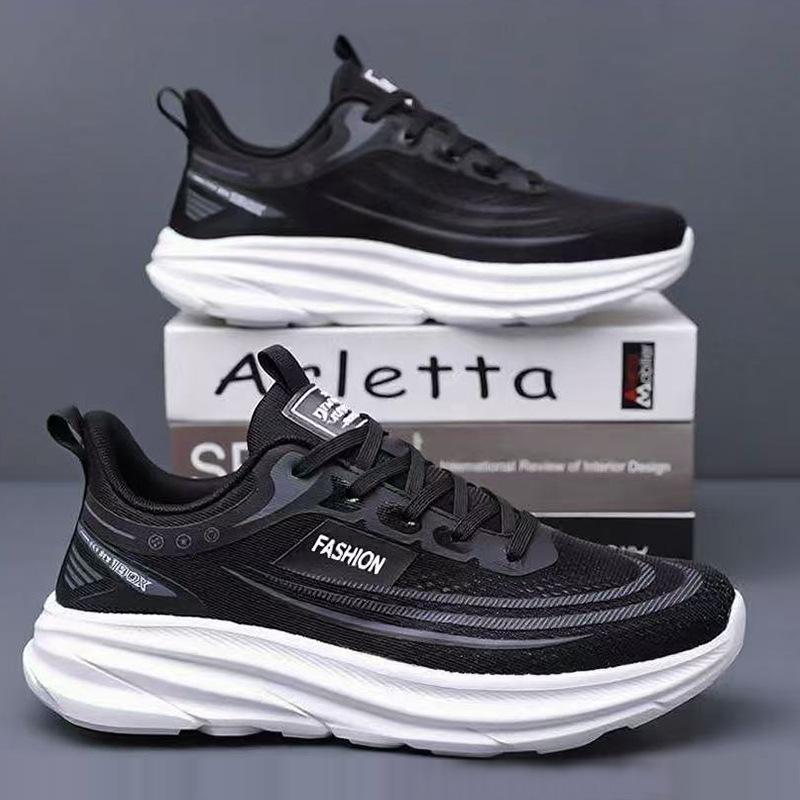 

Sport&Runing Shoes Trend Brand Men Comfortable Air-cushion Casual Sneakers Outdoor Breathable Training Shoe Versatile Tenis 39 чёрный