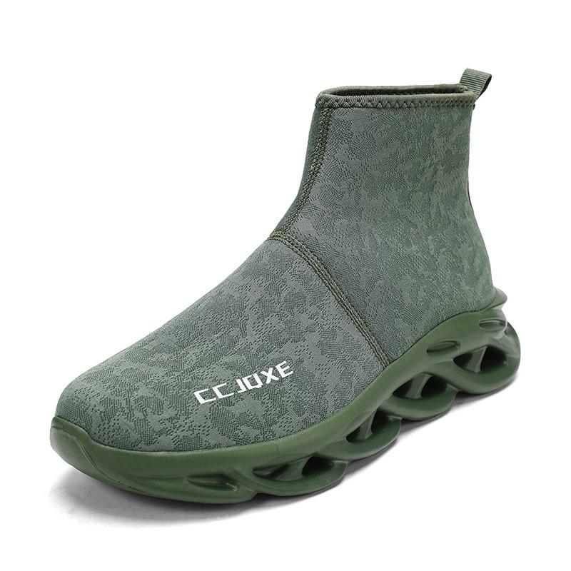 

Breathable Men Casual Shoes Anti-slip Male Ankle Shoes Fashi Outdoor Walking Shoes Men s Sneakers Height Increasing Slip 47 зелений
