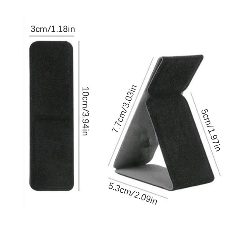 Foldable Desktop Phone Stand - Push-Pull Ring Holder, Simple Adhesive Back Mount for Hands-Free Viewing