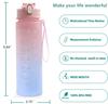 24 Oz Water Bottle with Times To Drink and Straw, Motivational Drinking Water Bottles with Carrying Strap, Leakproof BPA & Toxic