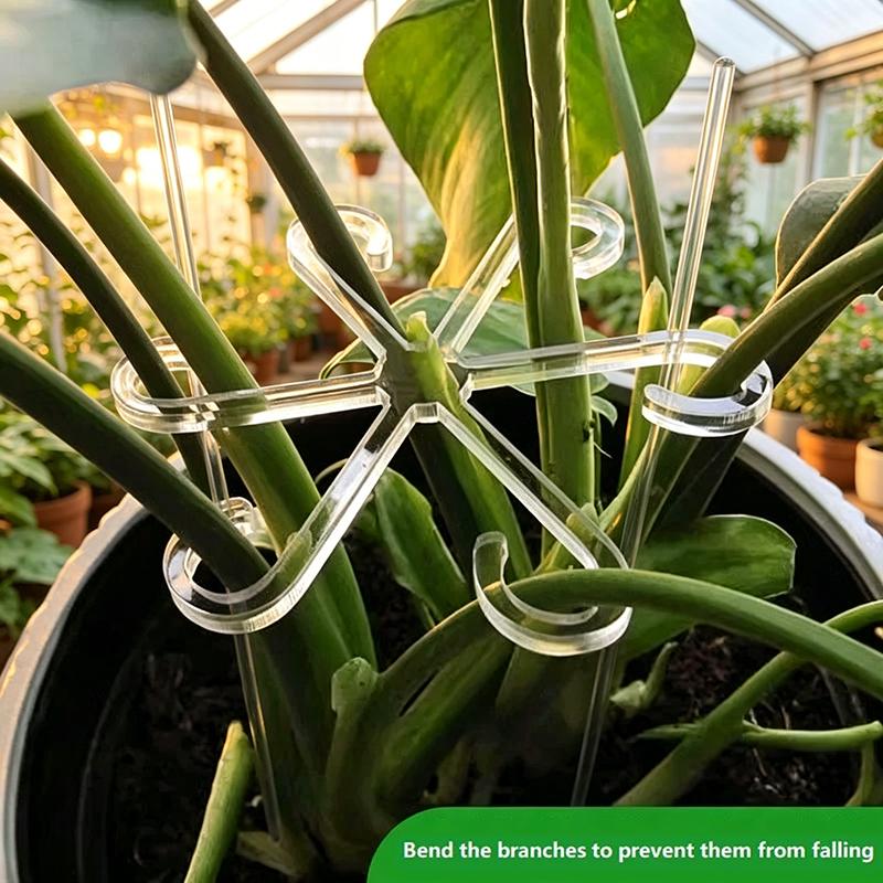 4PCS Plant Anti-Toppling Support Pole - Folding Green Plant Fixator Flower Hydroponic Garden Accessories ZWLZJ02