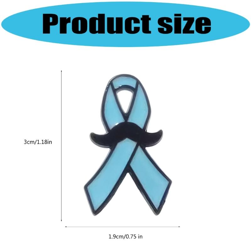 20Pcs Awareness Pins Blue Ribbon Brooch Pin For Women Healthcare Workers Decorative Lapel Pin For Clothing Embellishment
