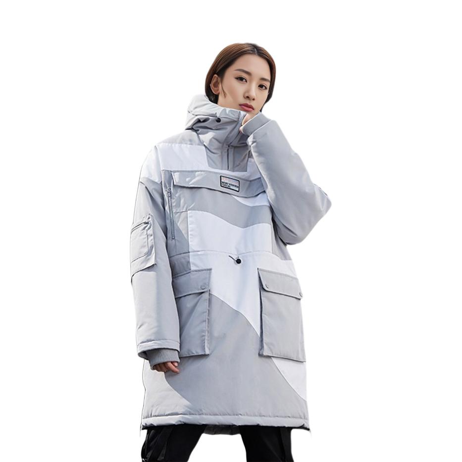 Li Ning Puffer Jackets Men's Snow Gray Hooded Thickened Other AFMP029-1