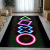 Cartoon Game Gamer Zone Controller Logo Living Room Non-Slip Area Rug Soft Carpet for Bedroom Playroom Sofa,Home Decor Doormat