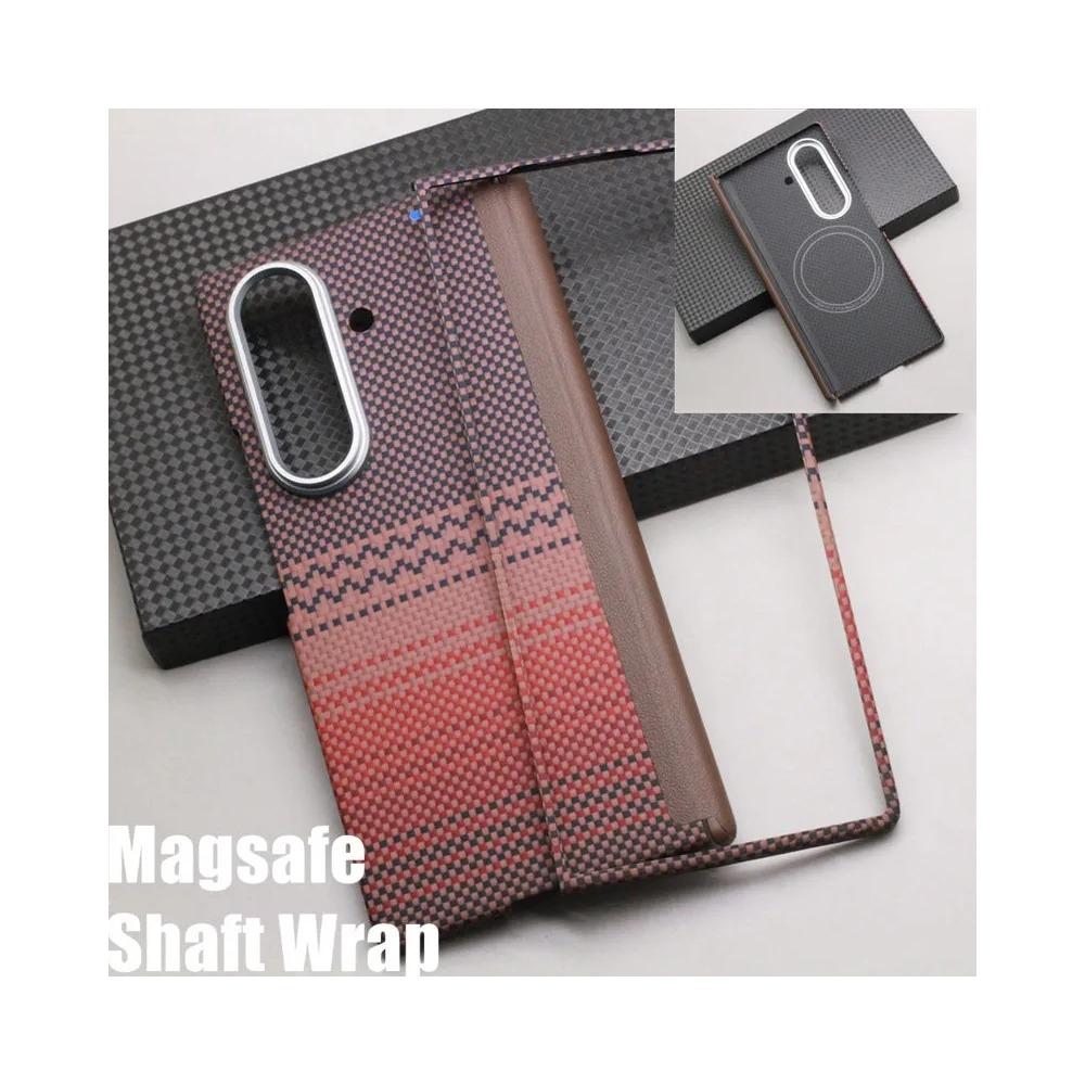 Business Sle Matt Hart Kevlar Aramid Kohlefaser Magnetische Handyhülle für Samsung Galaxy Z Fold 7 Magsafe Kabelloses Laden Stoßfest Schutzhülle
