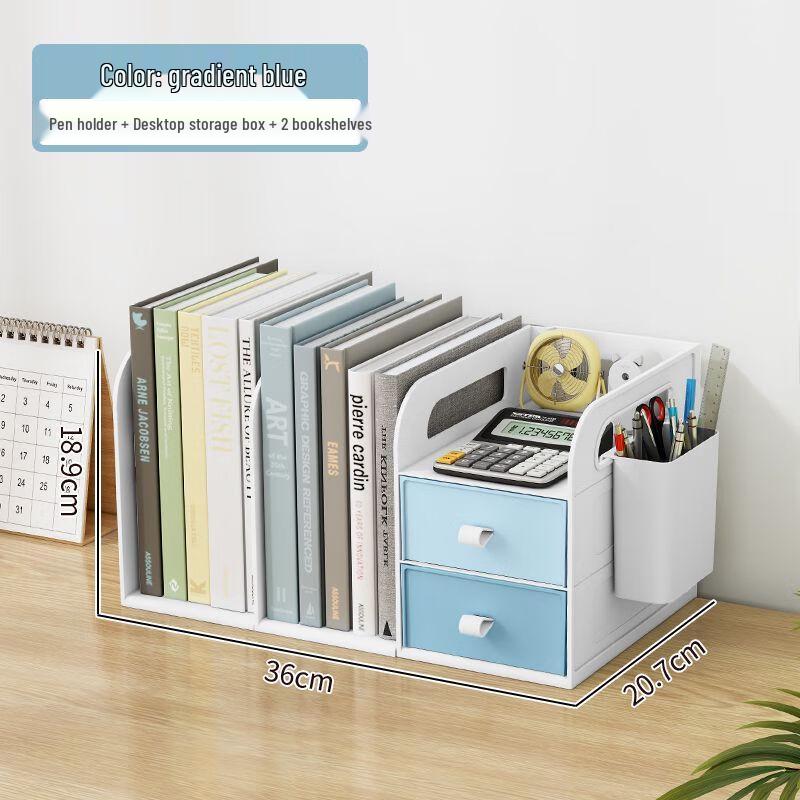 MiLing Desktop Organizer with 3-Tier Shelf & Drawers