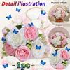 7 Heads Small Peonies Mini Decorative 6 Colors Natural Fake Persian Rose Flowers  Home Decorative