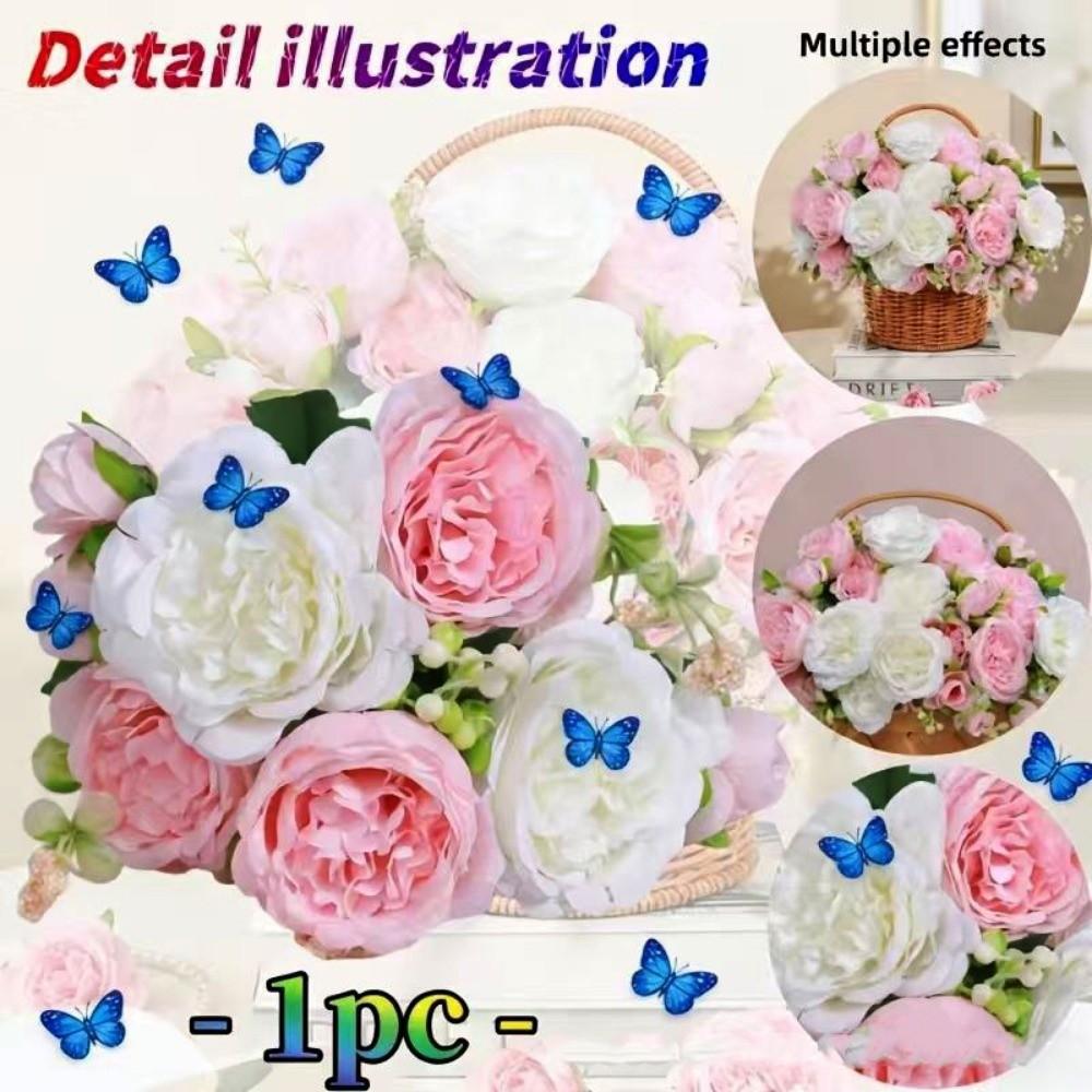 7 Heads Small Peonies Mini Decorative 6 Colors Natural Fake Persian Rose Flowers  Home Decorative