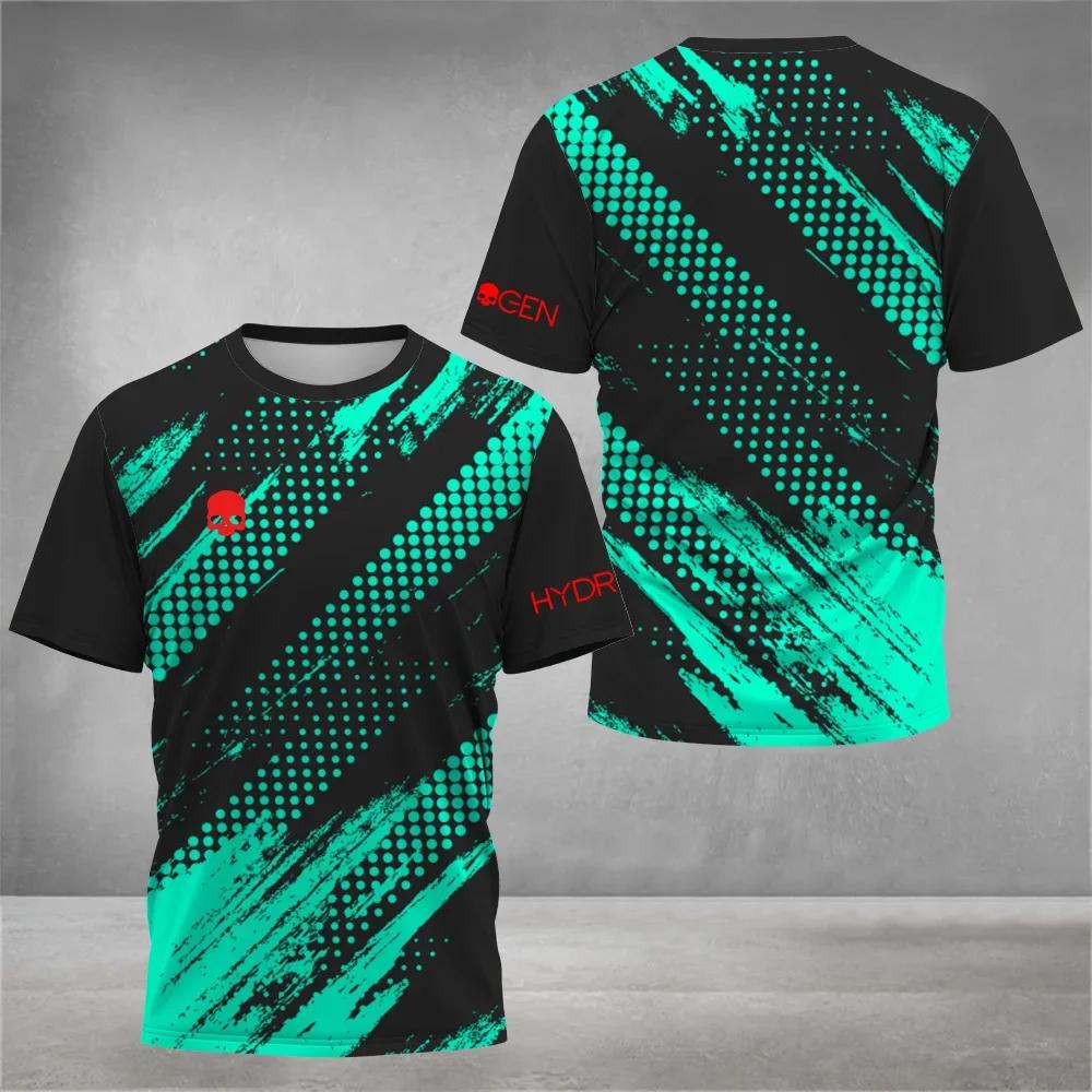 Quick-drying T-shirt Men Summer 2025 Men's Tennis Running 3D Printing Outdoor Daily Summer Fashion Round Neck Quick-drying Short