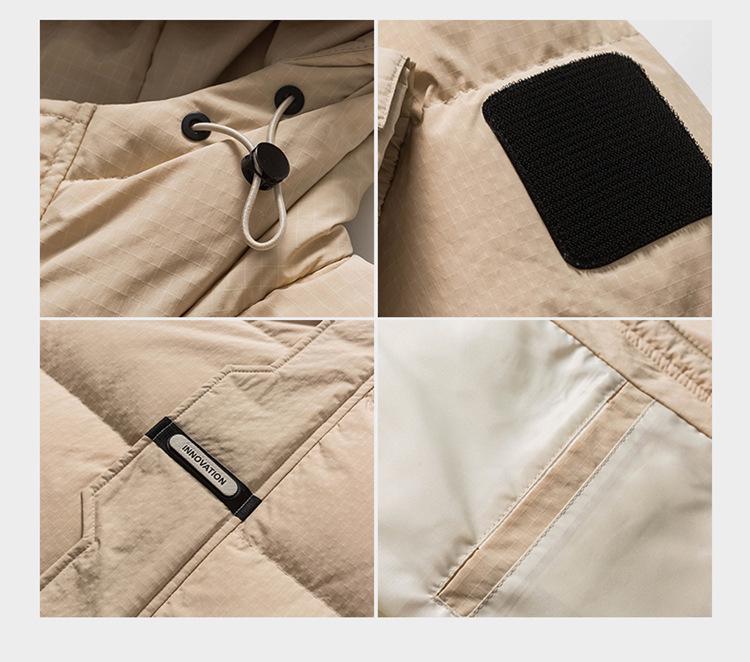 Hong Kong Style Fashionable Unisex Down Jacket - Simple, Loose, Versatile, and Warm Trendy Piece for Couples
