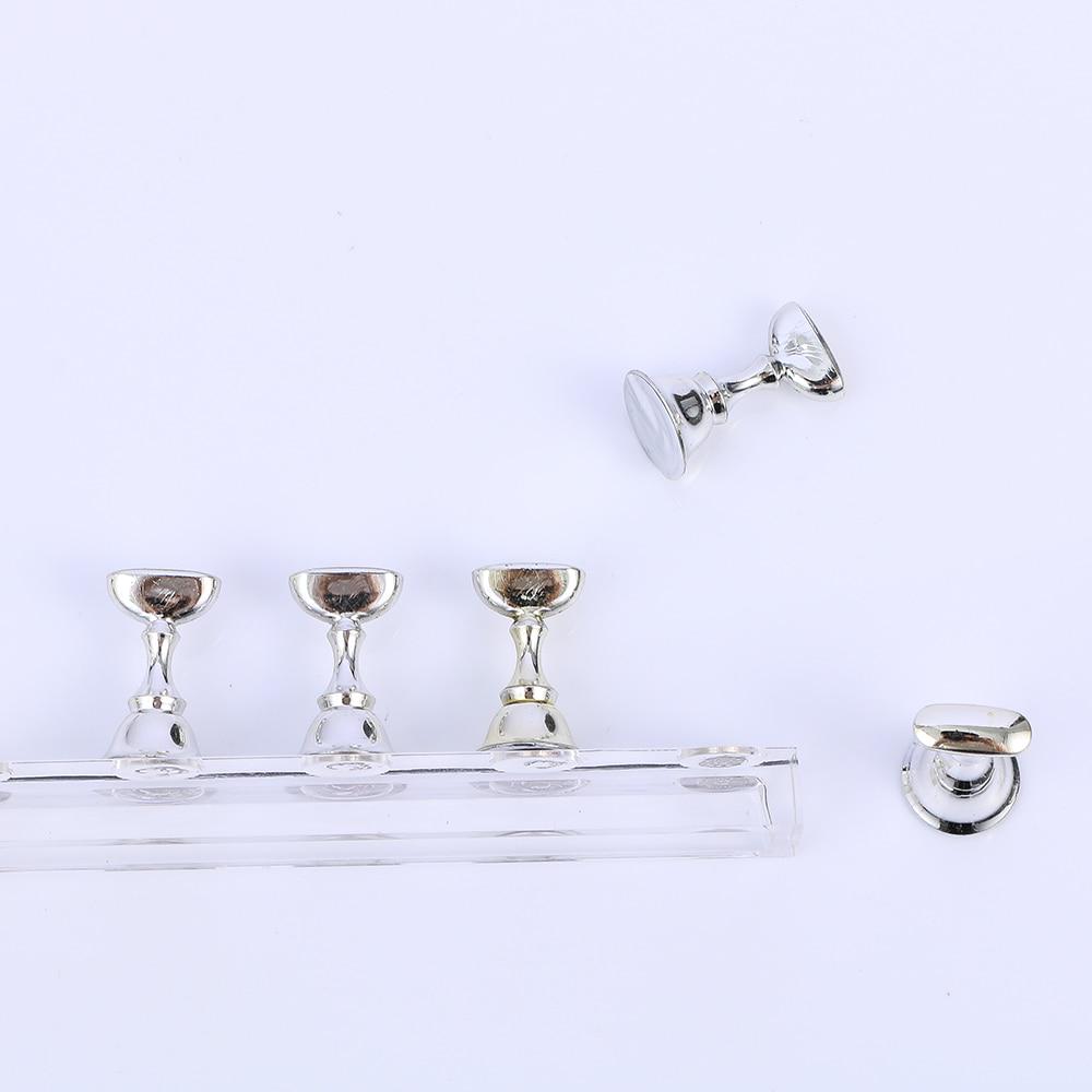 5 Pcs/set False Nail Tips Display Stand Holder Set Magnetic Clear Showing Shelf Practice Holders