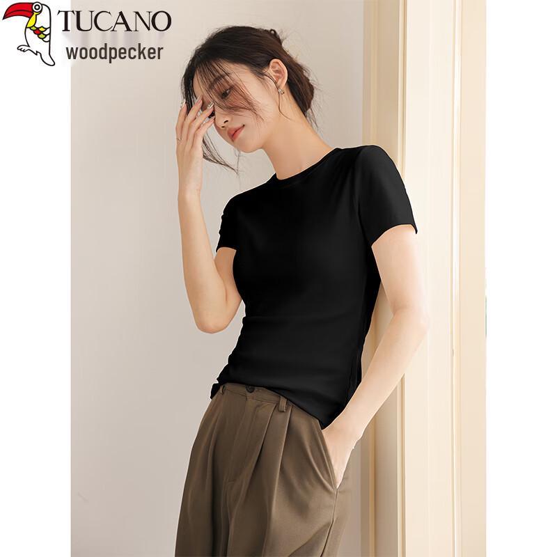 

Woodpecker Women s Short Sleeve Slim Fit Round Neck T-shirt S