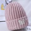 Women's Winter Warm Knitted Hat Korean Style Cute Big Head Windproof Ear Protection Wool Hat Versatile Pullover Hat